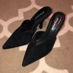 Jeffrey Campbell Suede Leather Mule Heels